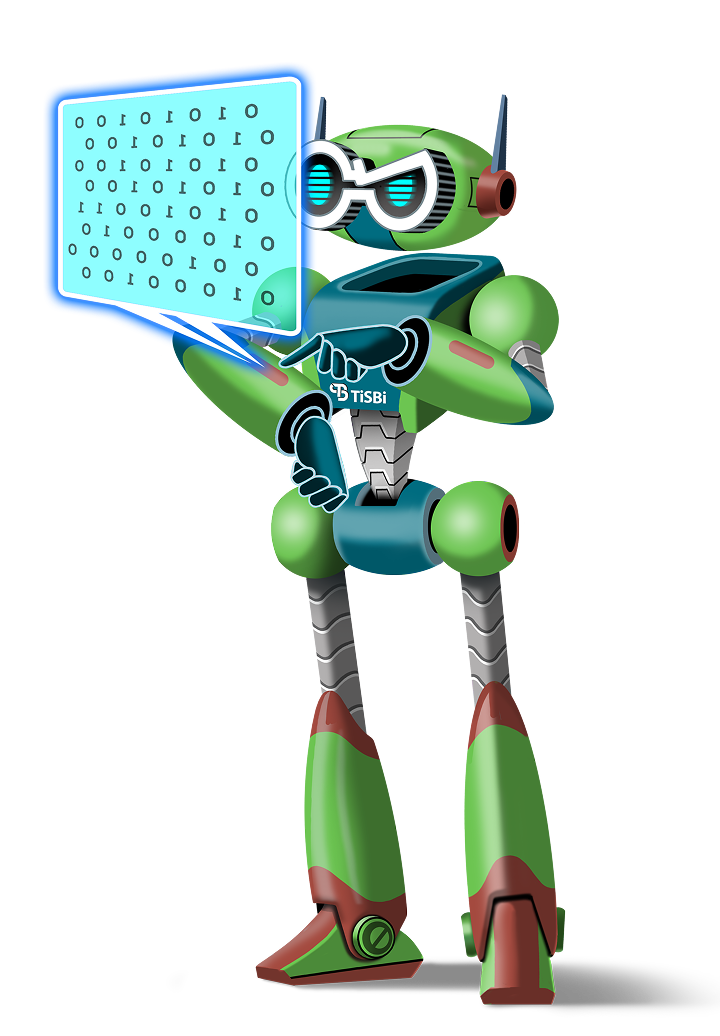 TSB Digital robot presenting digital data